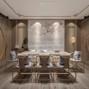 中式剧本杀包间3D模型下载